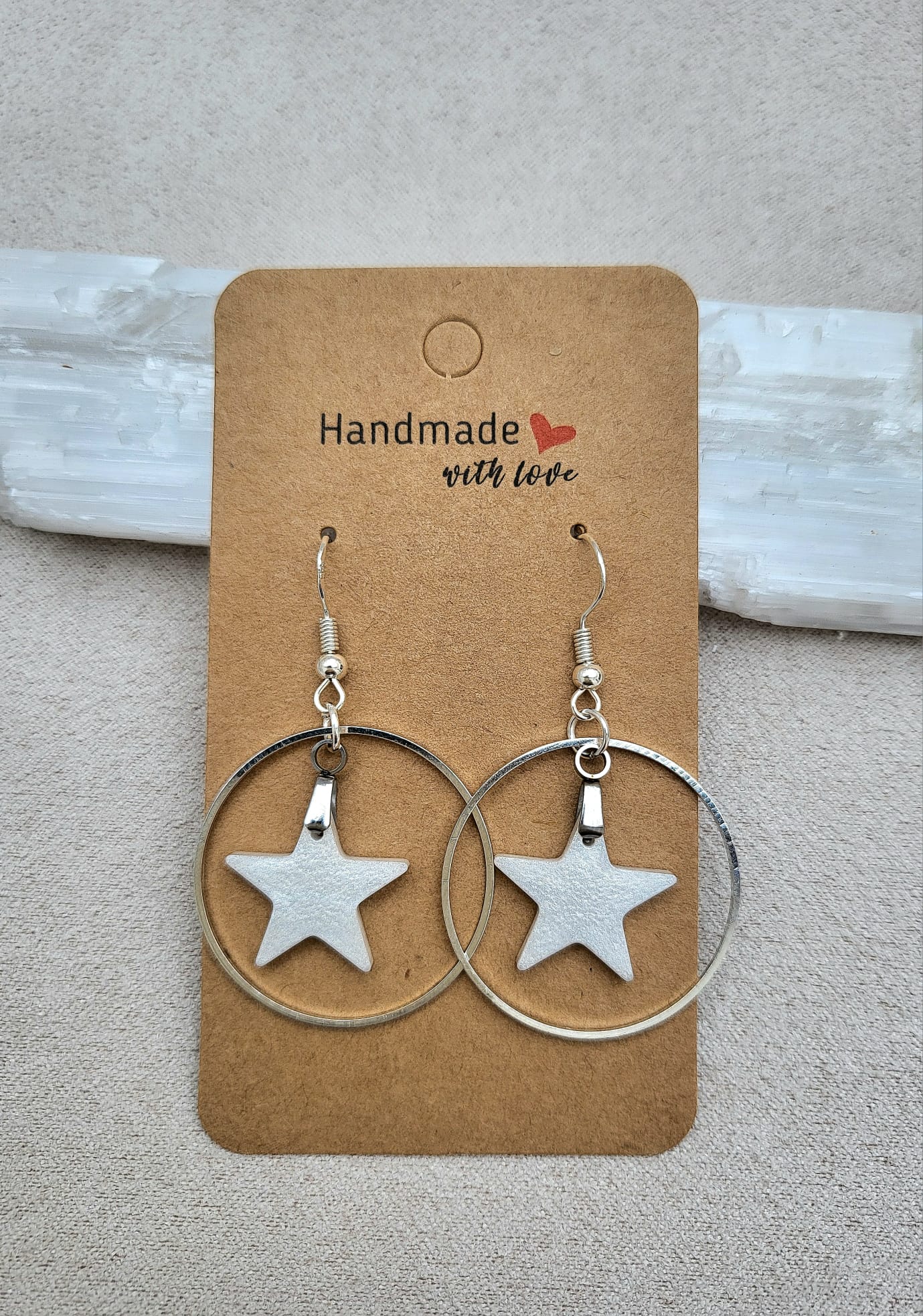 Pendientes ESTRELLAS ÓRBITA PLATA