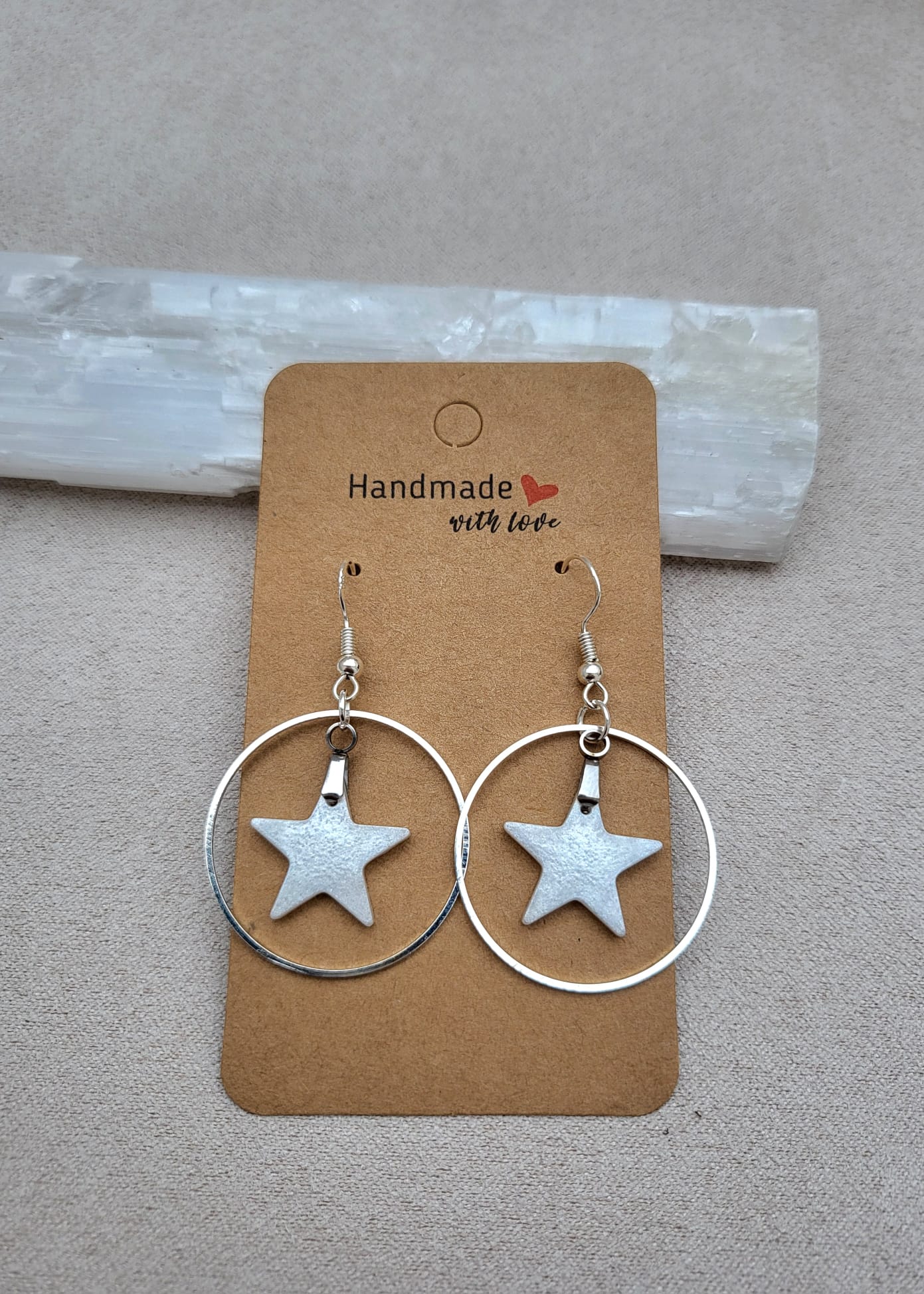 Pendientes ESTRELLAS ÓRBITA PLATA