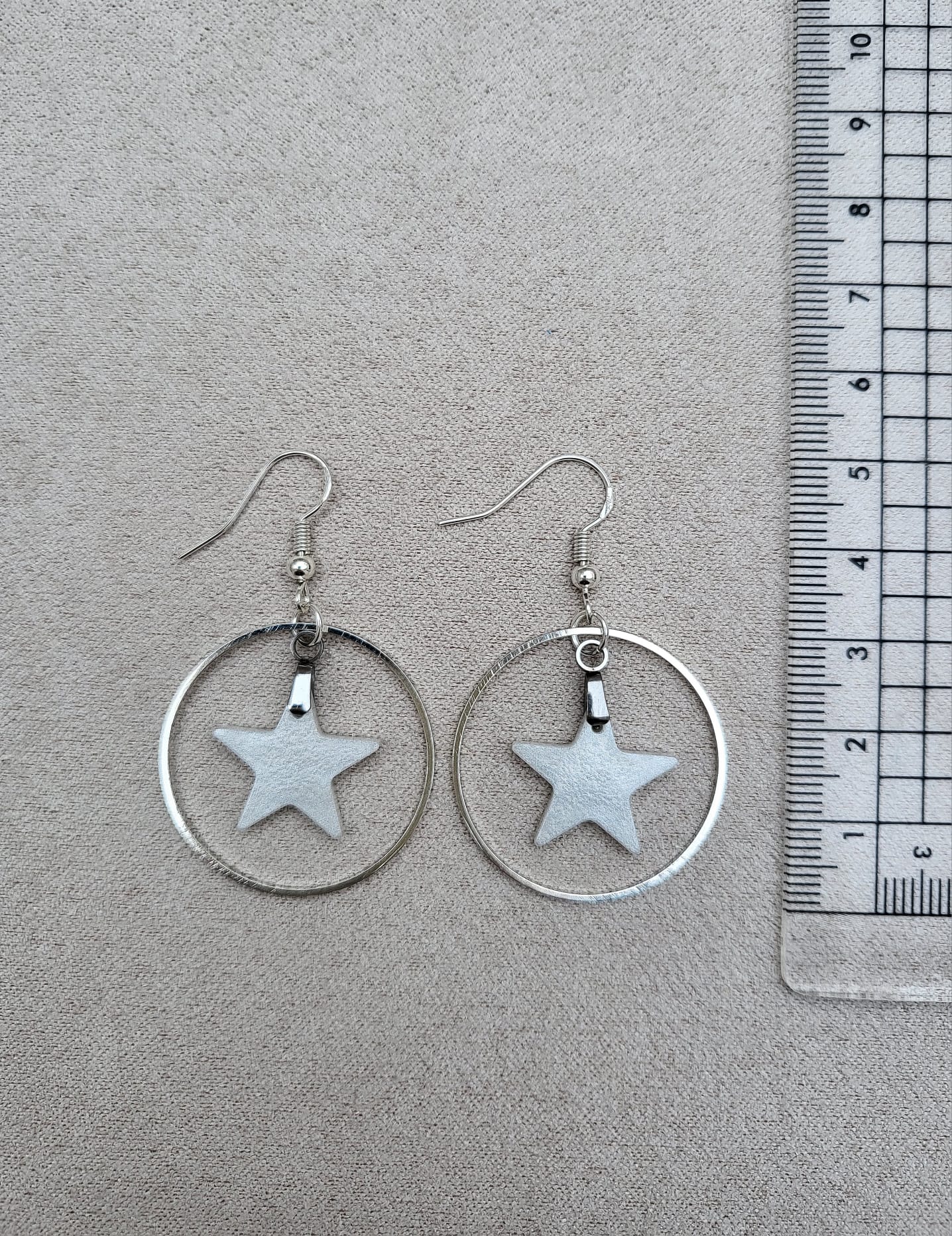 Pendientes ESTRELLAS ÓRBITA PLATA