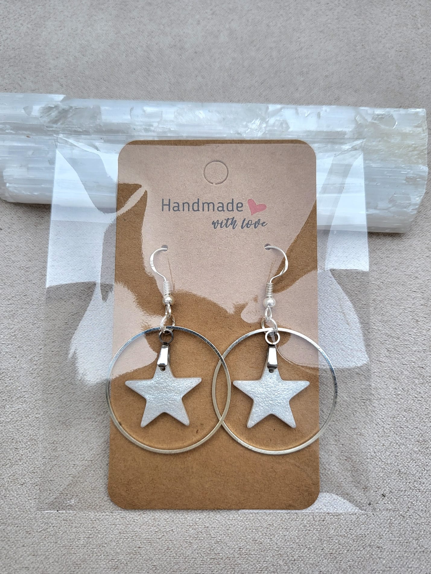 Pendientes ESTRELLAS ÓRBITA PLATA