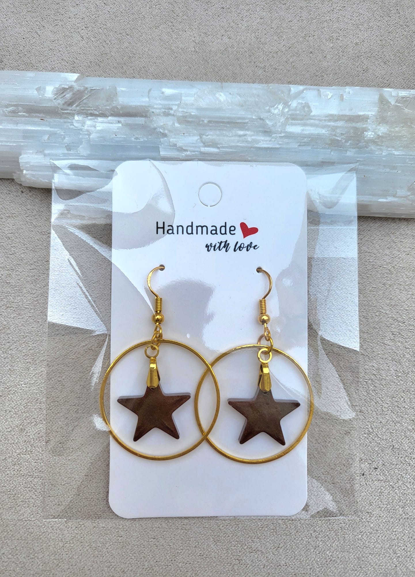 COFFEE ORBIT STARS earrings.