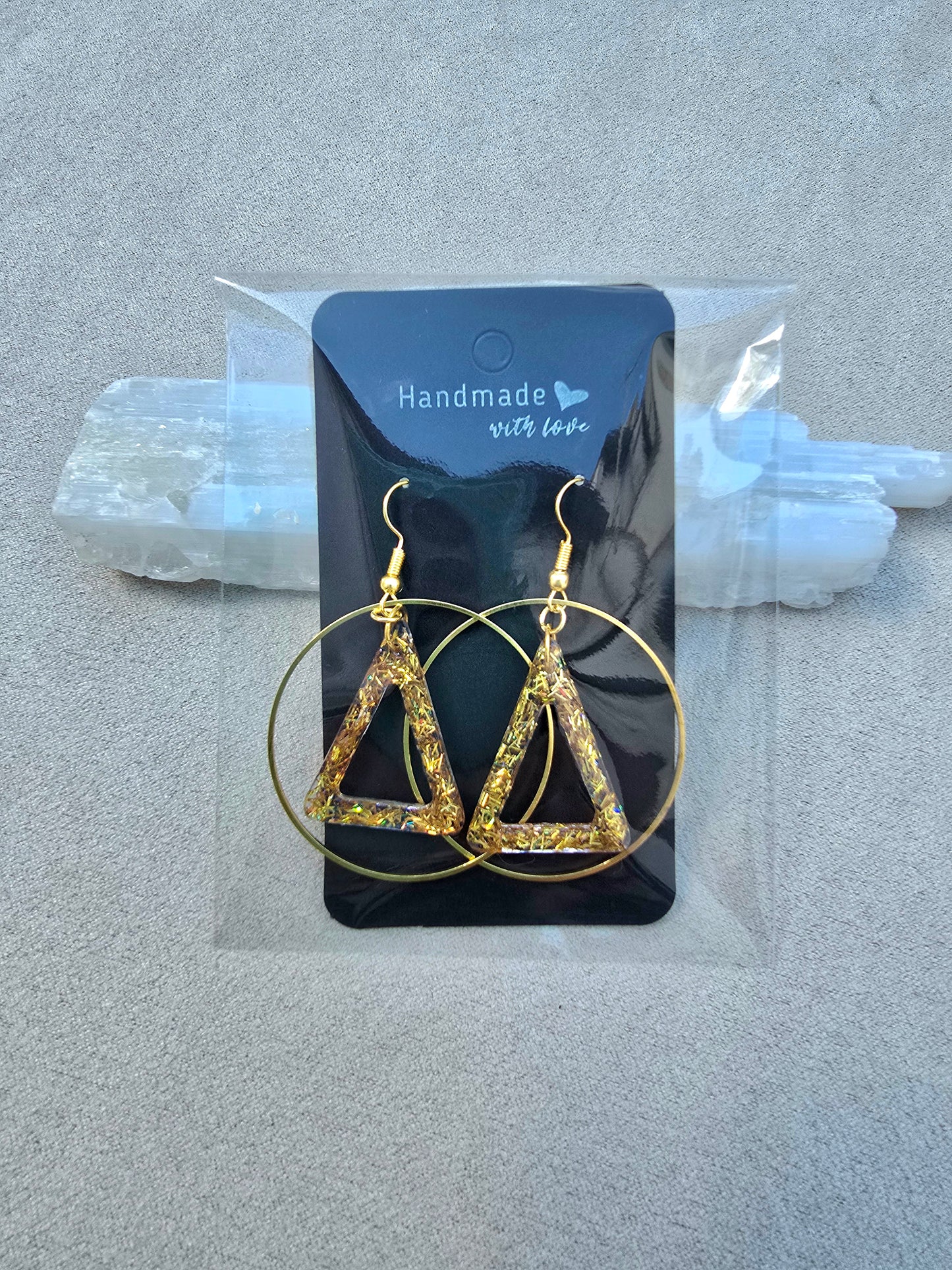 TOBLERONE GOLD earrings.