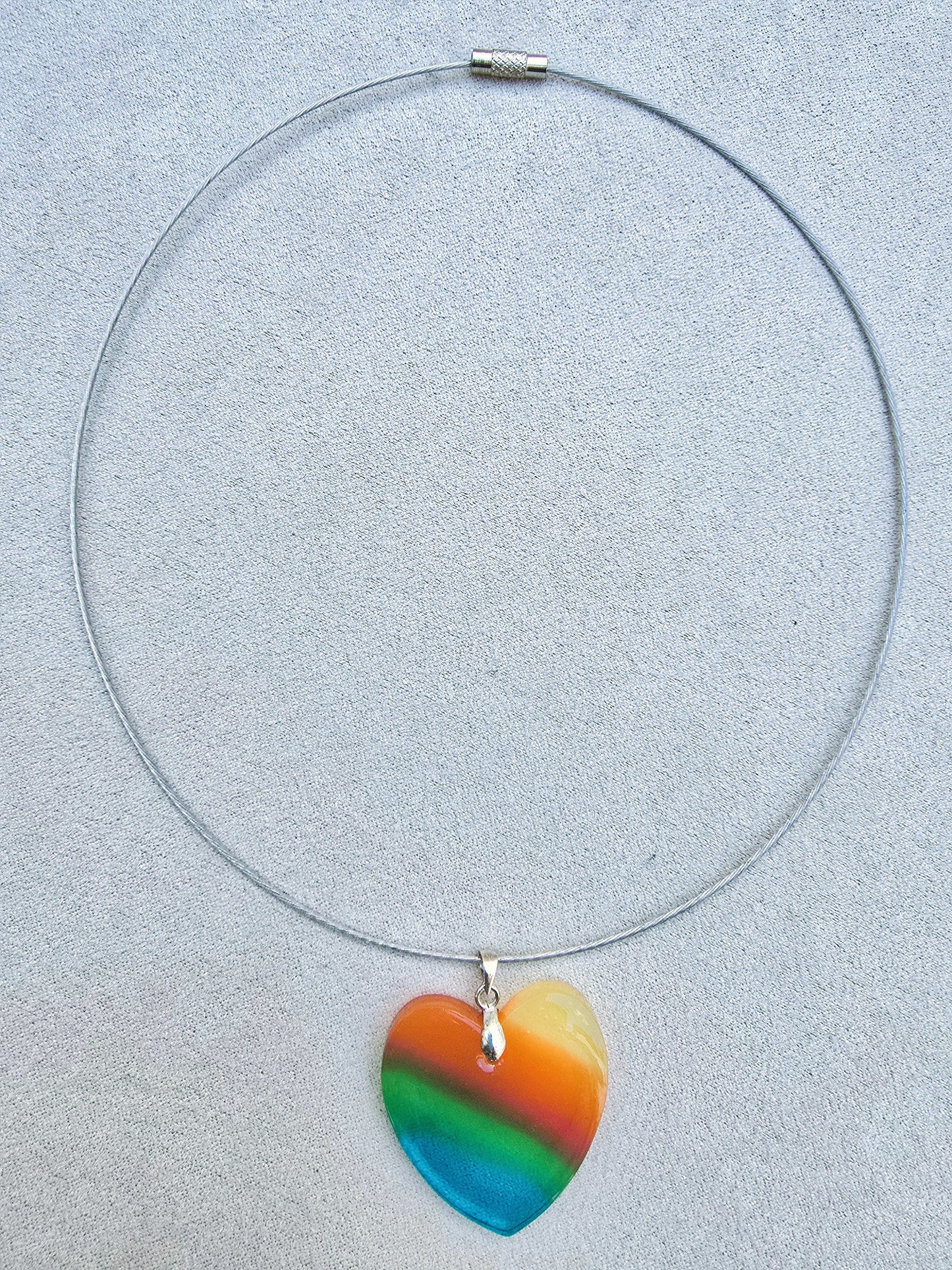 Rainbow Heart Necklace.