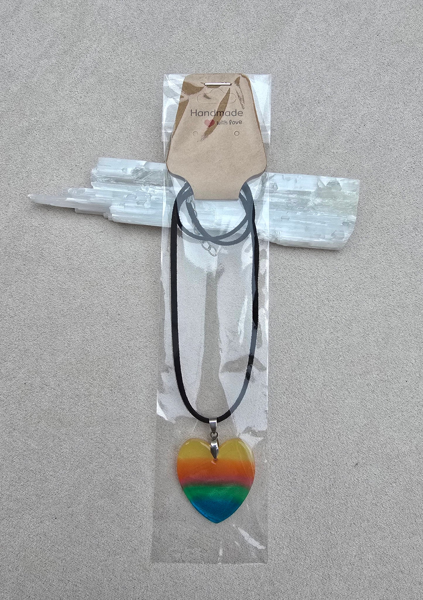 RAINBOW HEART necklace.