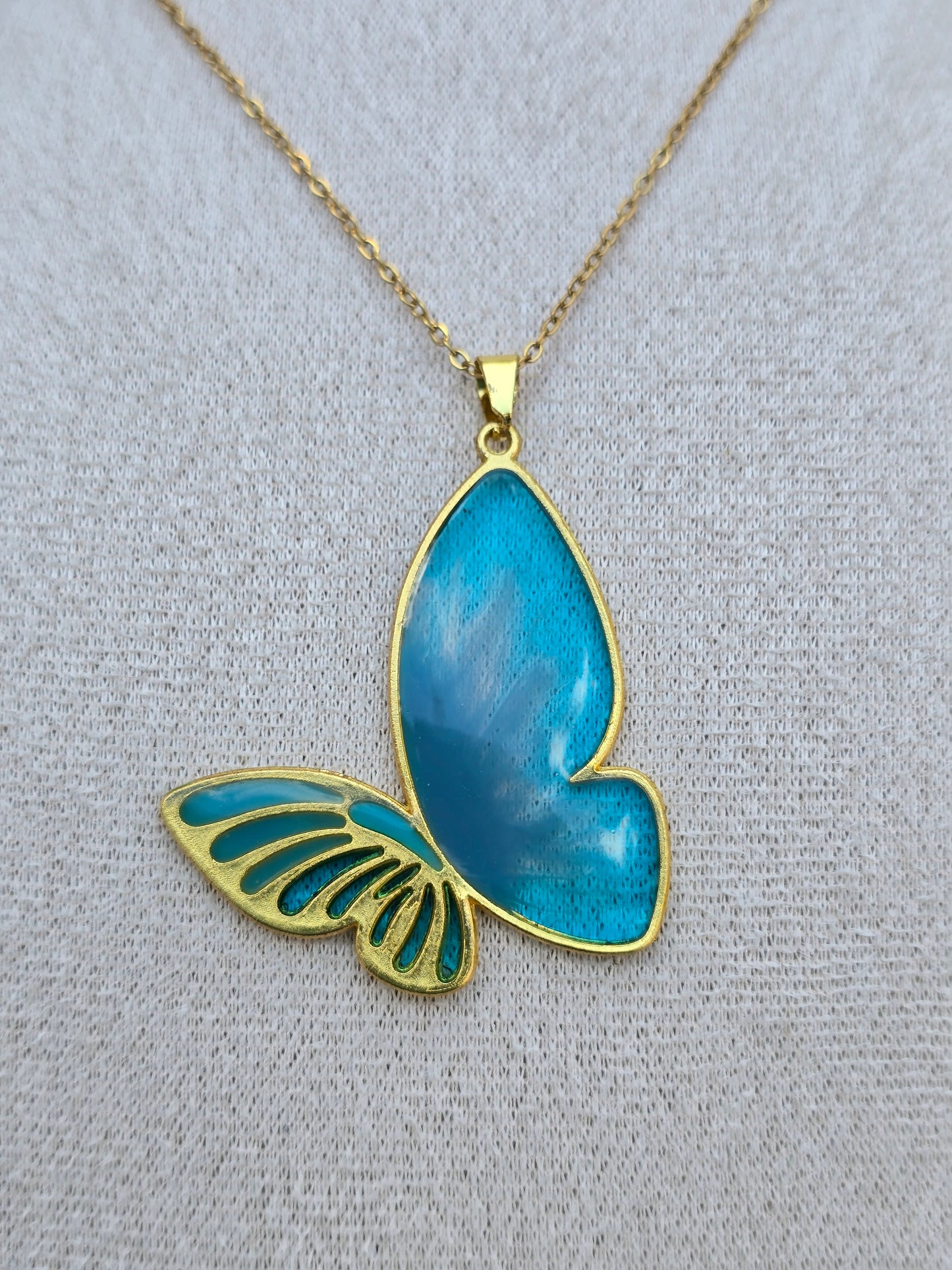 Collar MARIPOSA TURQUESA (live)