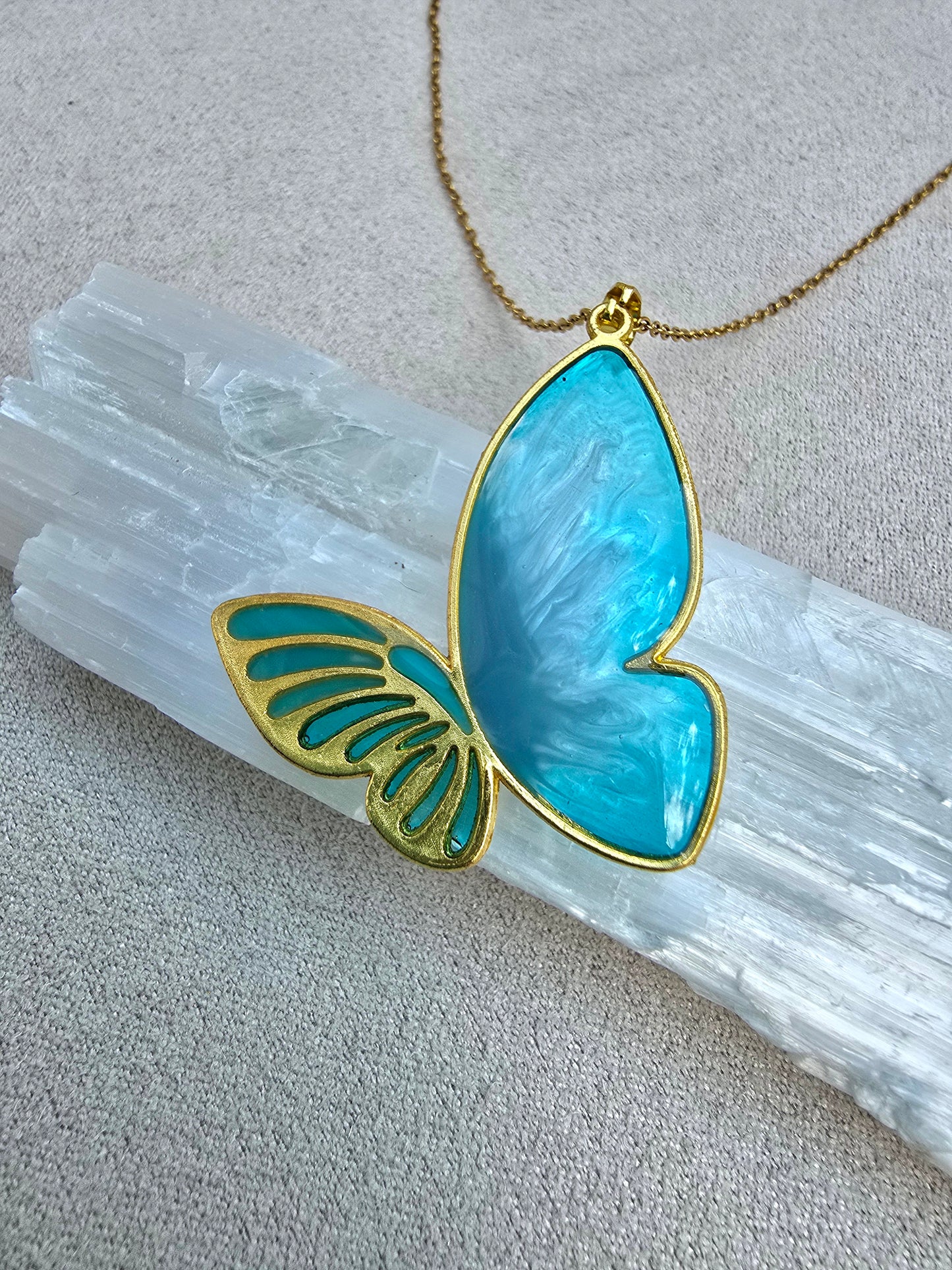 Collar MARIPOSA TURQUESA (live)