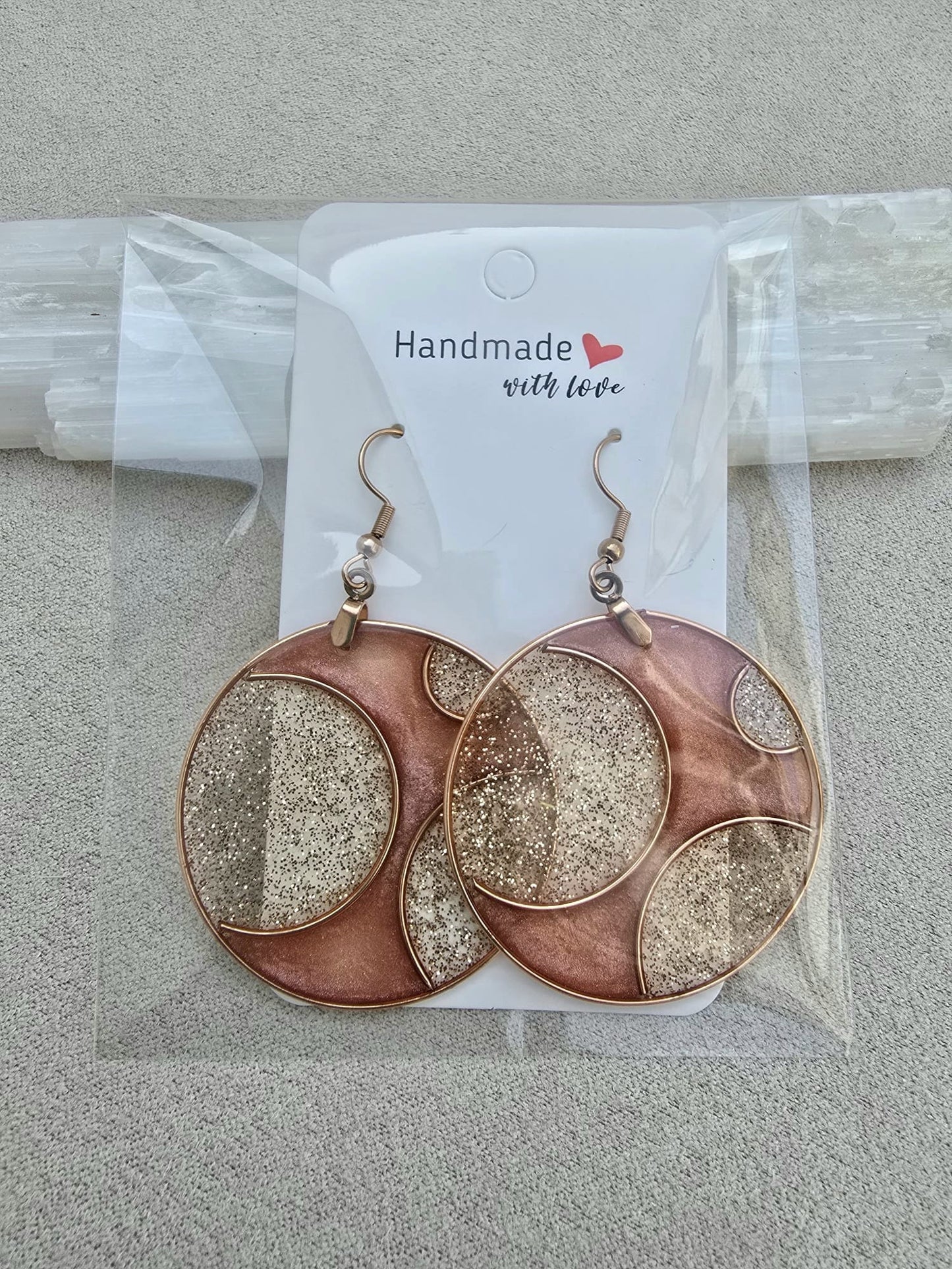 COPPER BUBBLE earrings.