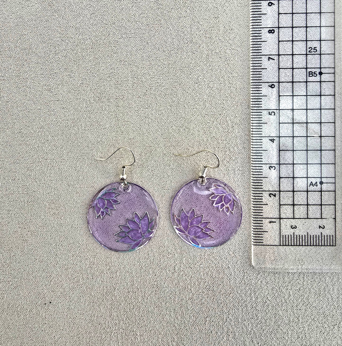 LILAC LOTUS FLOWER earrings