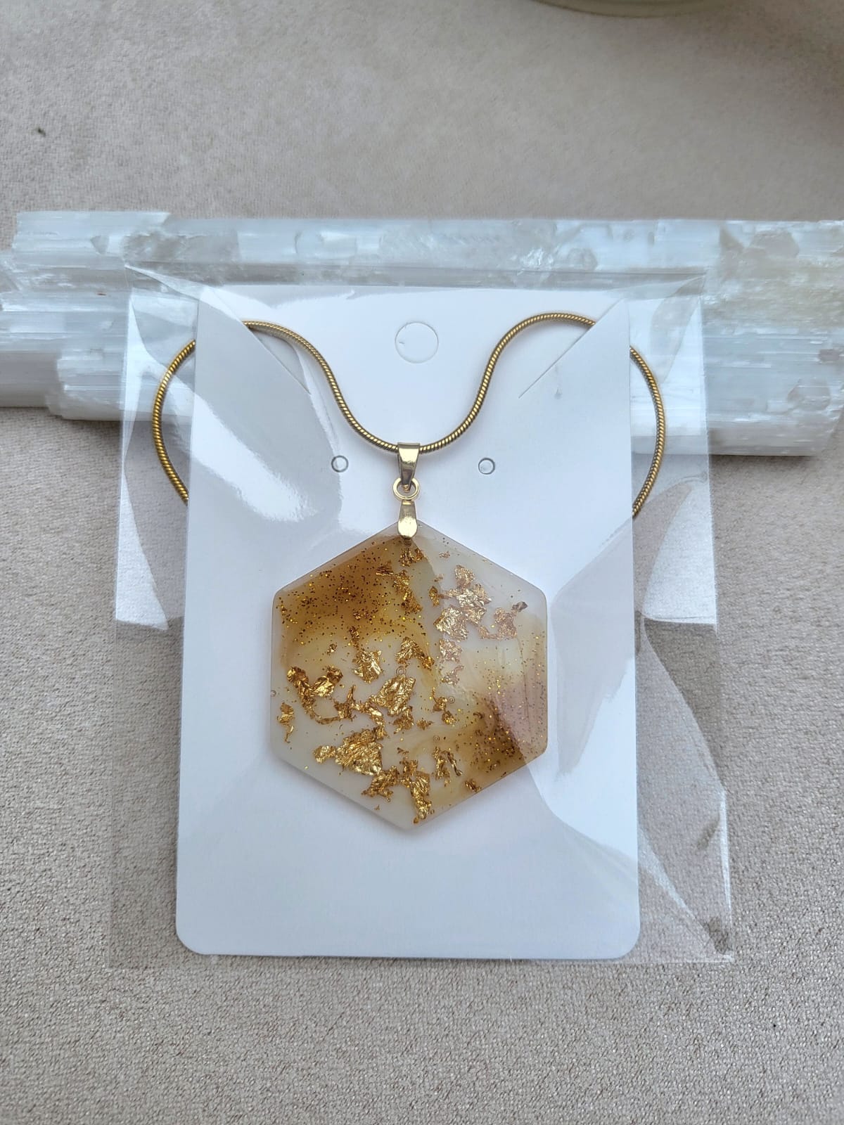 PARTY AT THE HONEYCOMB necklace.