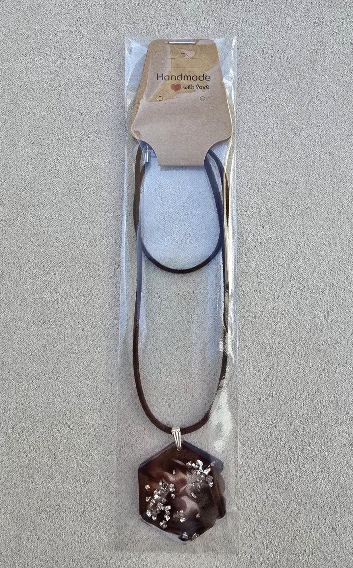 BROWN HONEYCOMB pendant.