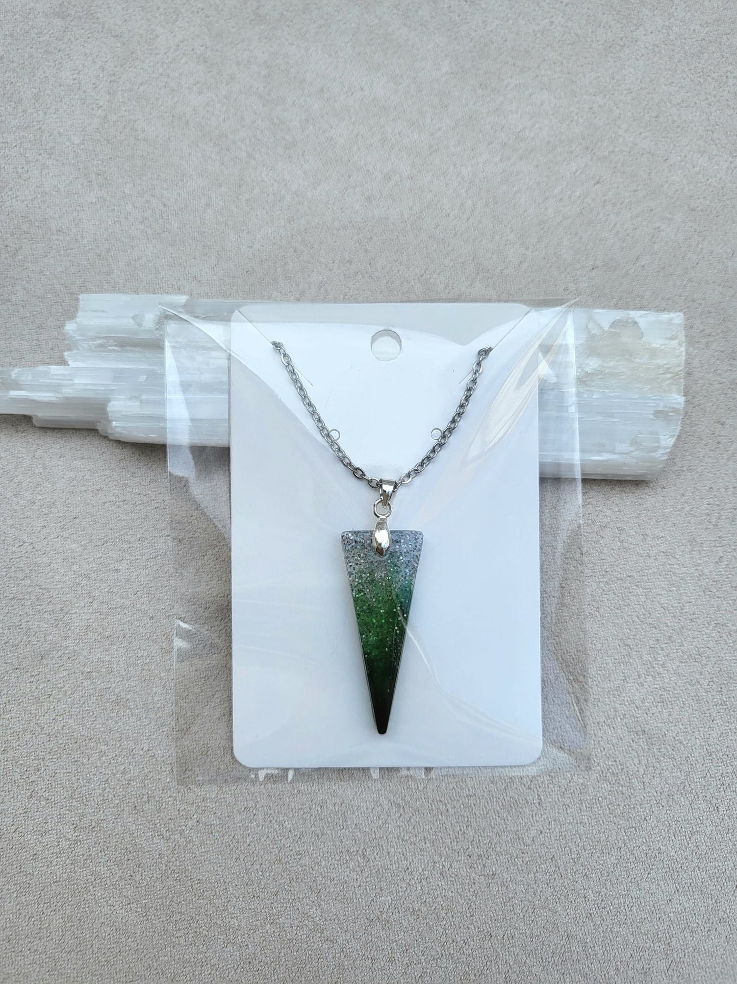 EMERALD TIP necklace.