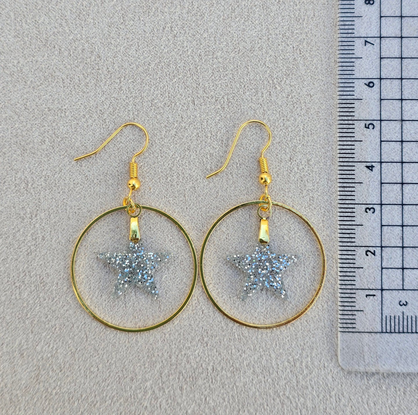Pendientes ESTRELLAS PLATIDORADAS  (live)