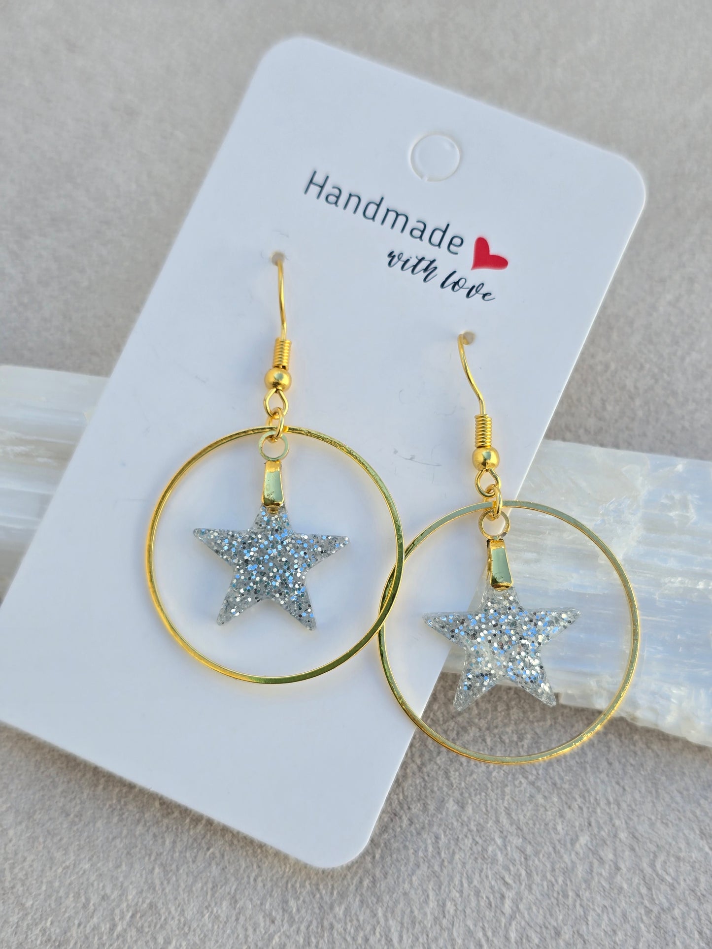 Pendientes ESTRELLAS PLATIDORADAS  (live)